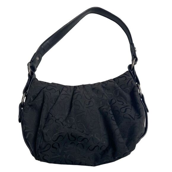 SIMPLY VERA Vera Wang Shoulder Signature Bag Black With Gold Lining Size 13X7.75 - Picture 1 of 11